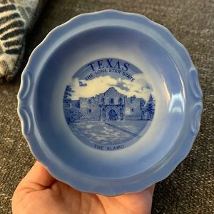 Blue Texas Alamo Decorative Plate 6 inches